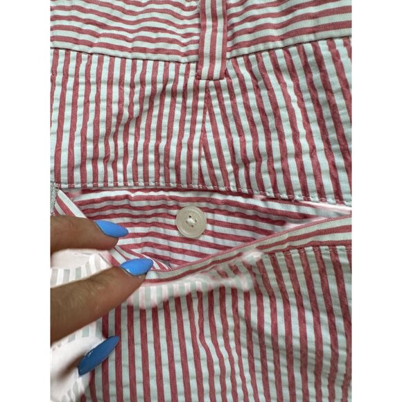 BROOKS BROTHERS Men's Red White Seersucker Striped Shorts Size 38 - Picture 2 of 9